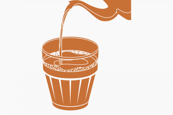 Flat Monochrome Pouring Masala Chai
