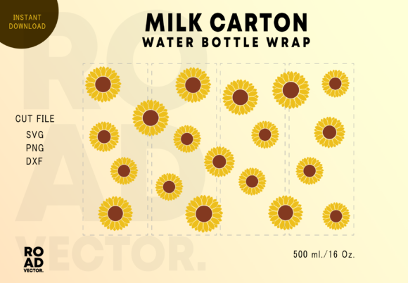 Sunflower Seamless Bottle Wrap